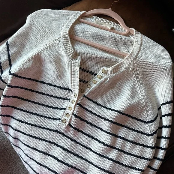 Sezane leotine sweater ecru/navy organic cotton, excellent condition worn twice. - Picture 5 of 7